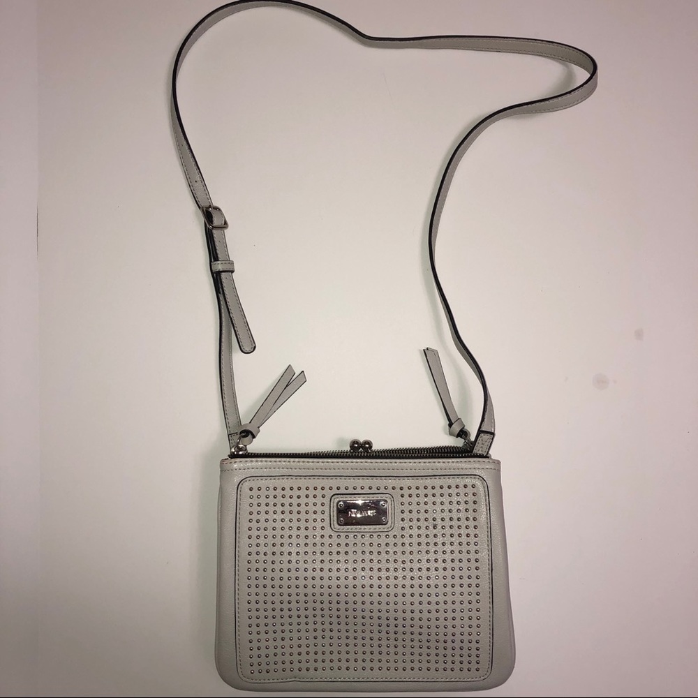 🚫SOLD🚫Nine West Gray Studded Crossbody Bag